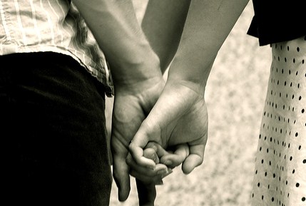 holding hands